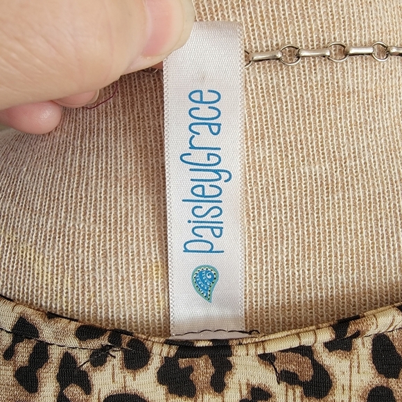 Leopard Print Long Sleeve Dress Sz XL - Picture 7 of 8